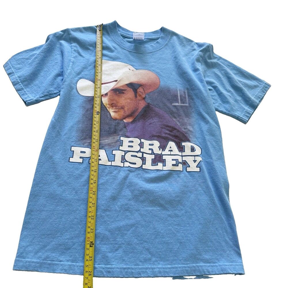 Vintage Y2K Brad Paisley Time Well Wasted Crewneck Tee Shirt Top Size S Small - Picture 7 of 16